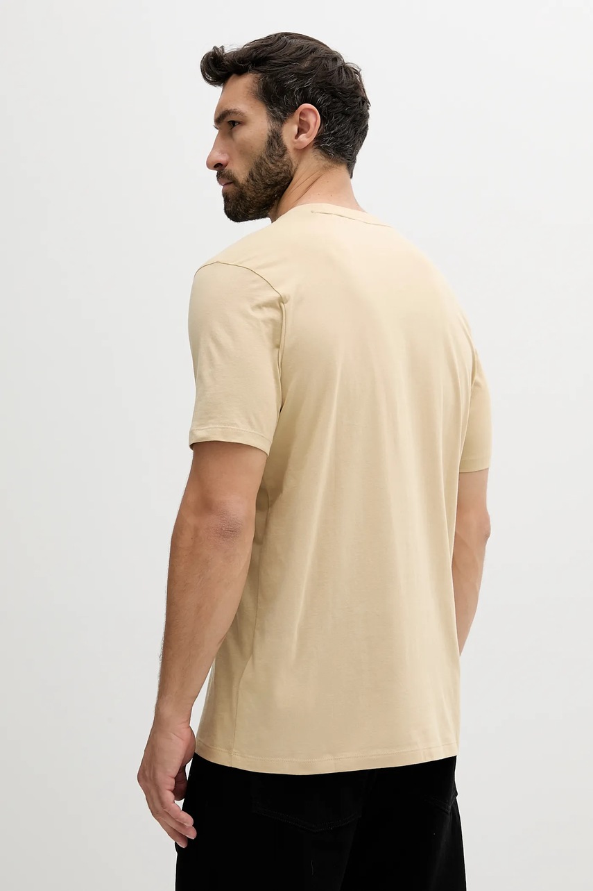 Хлопковая футболка HUGO мужская цвет чёрный с принтом 50467556 Хлопковая футболка HUGO мужская цвет чёрный с принтом 50467556