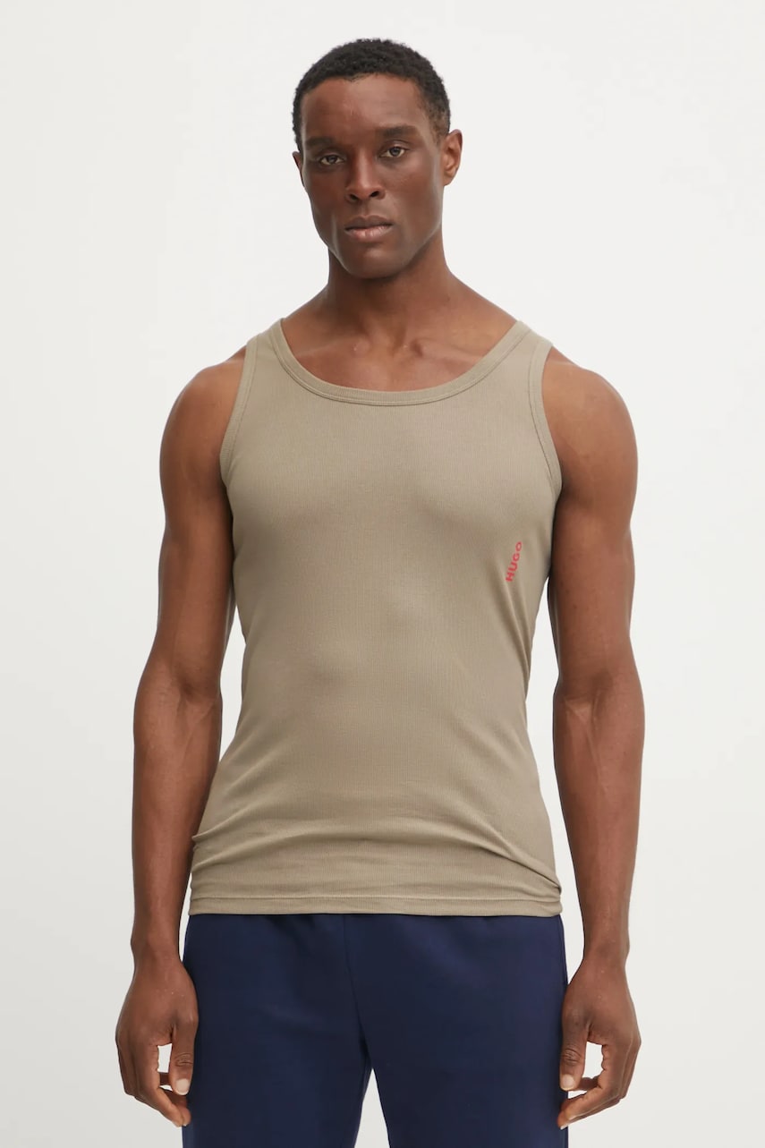HUGO tricou barbati, culoarea verde