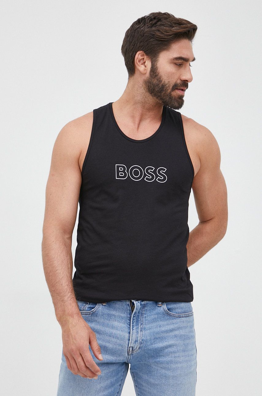 Boss tricou din bumbac culoarea negru 2023 ❤️ Pret Super answear imagine noua 2022