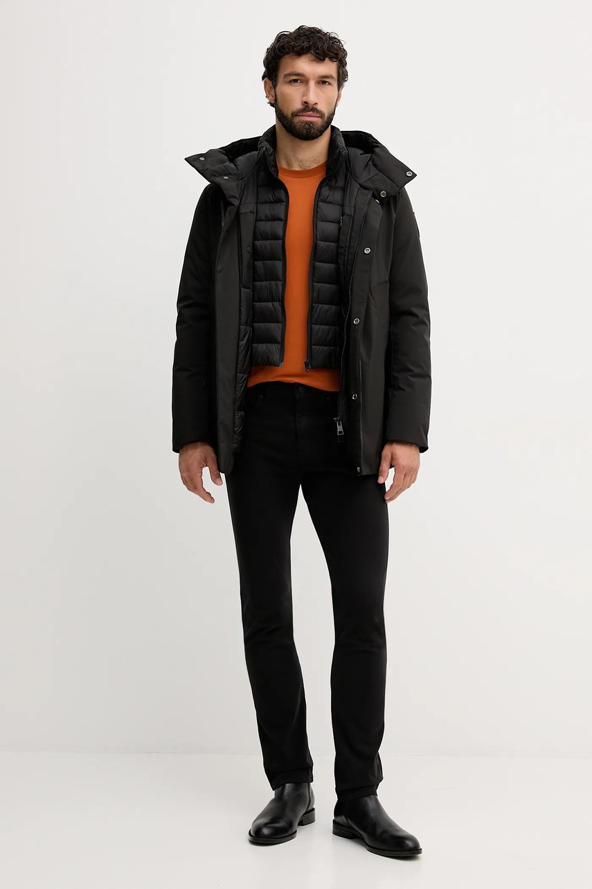 Хлопковая футболка BOSS цвет оранжевый однотонная 50468347