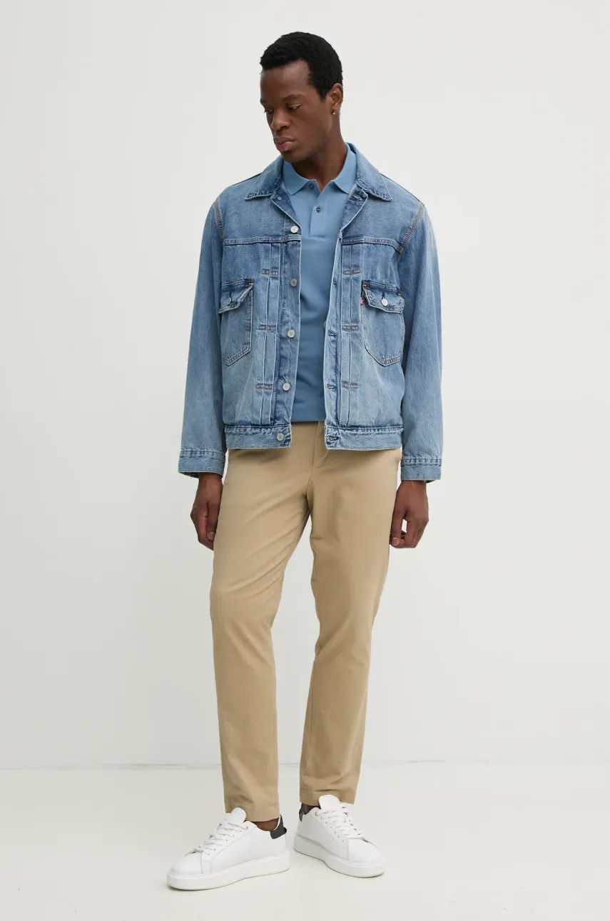 Хлопковое поло BOSS однотонное 50468362 Хлопковое поло BOSS однотонное 50468362