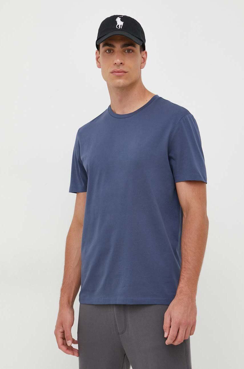 Bavlněné tričko BOSS - modrá