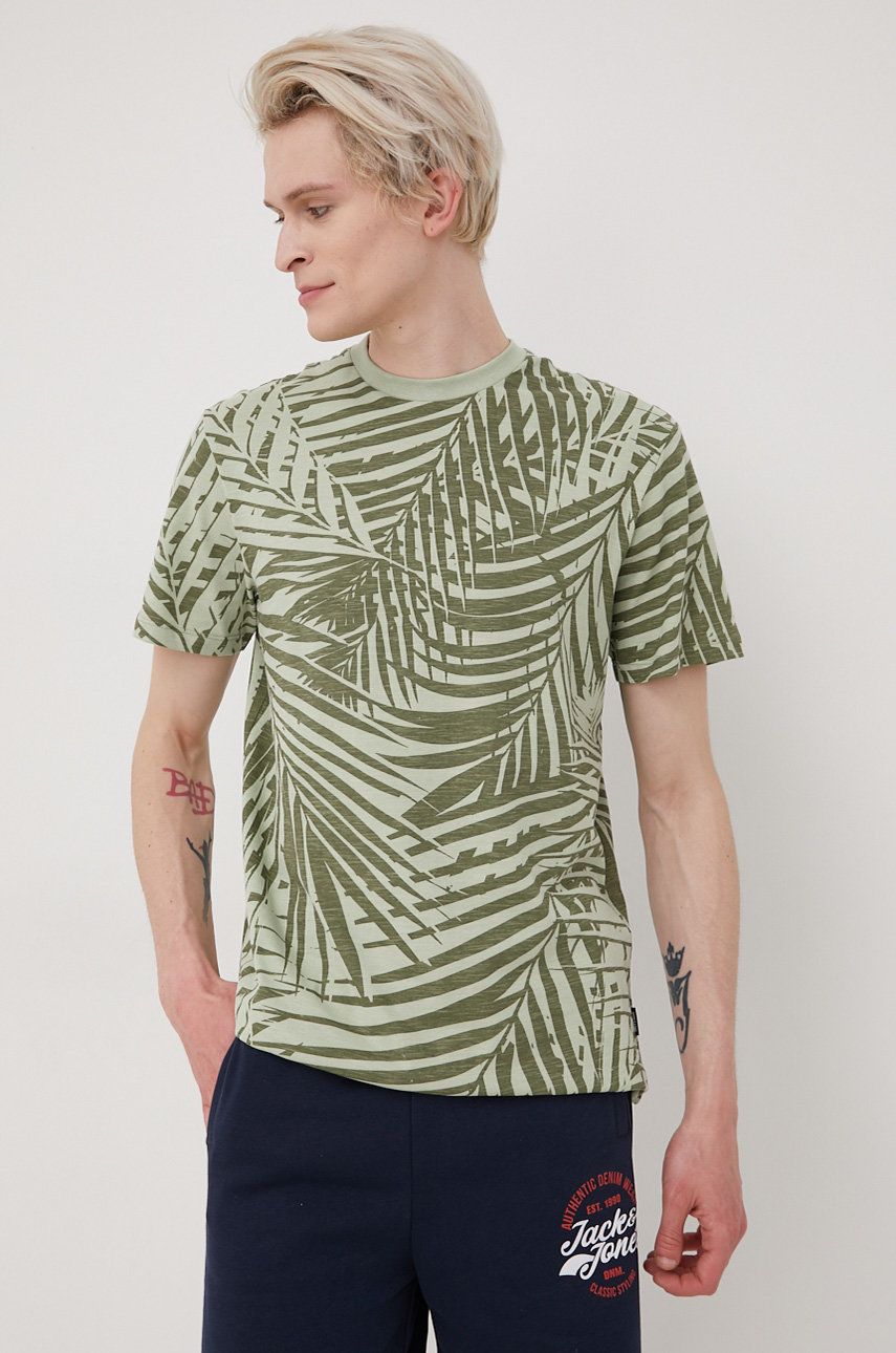 Bavlněné tričko Only & Sons zelená barva - zelená -  100% Bavlna