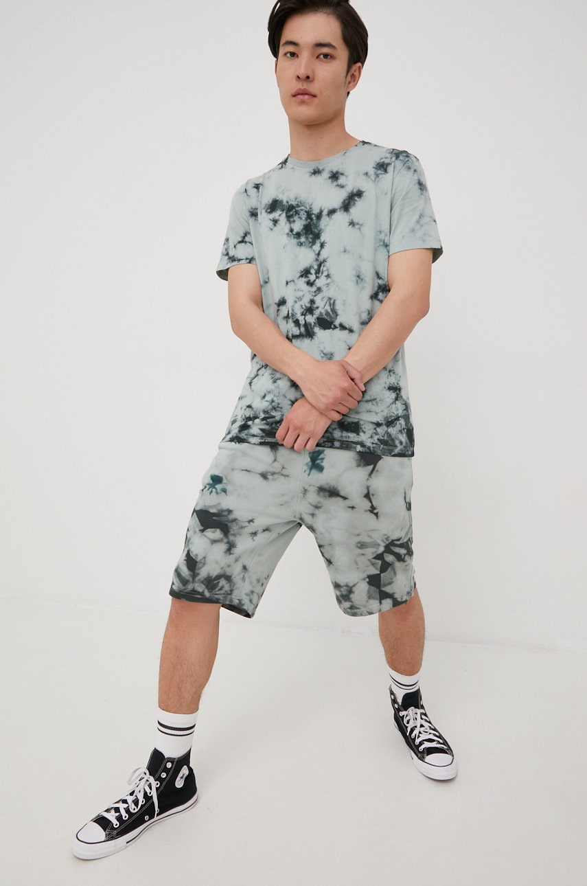 

Бавовняна футболка Produkt by Jack & Jones колір зелений візерунок