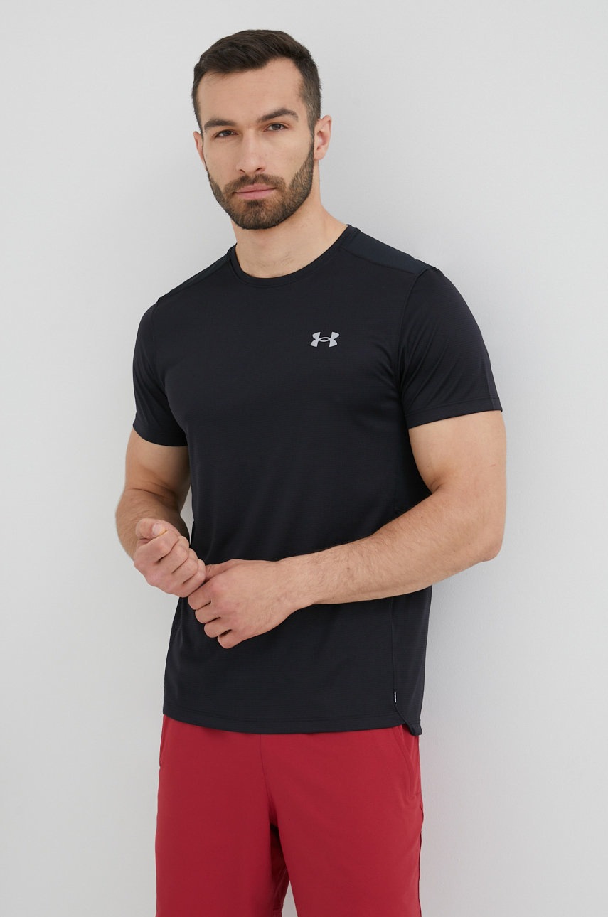 

Бігова футболка Under Armour Speed Stride 2.0 1369743 колір чорний однотонна