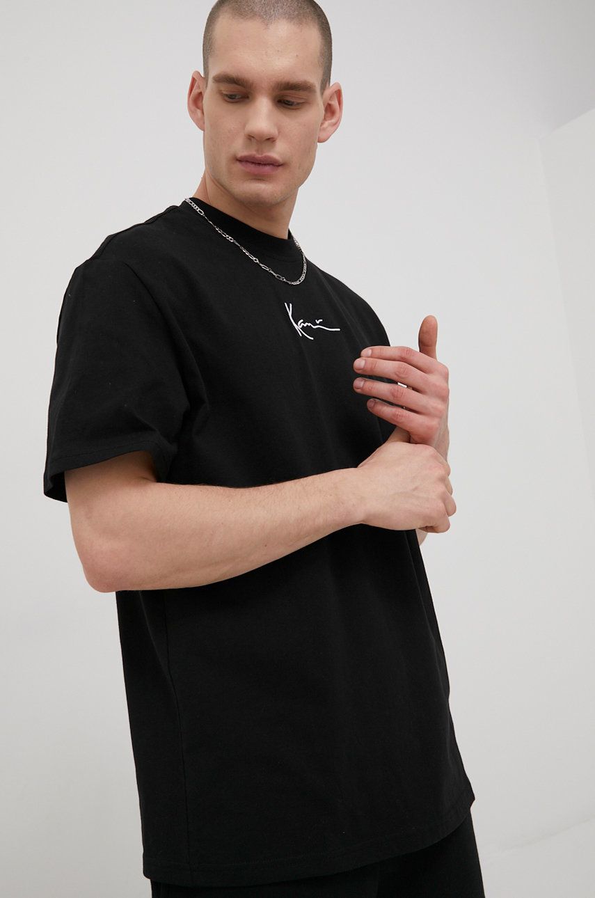 Karl Kani tricou din bumbac culoarea negru, cu imprimeu