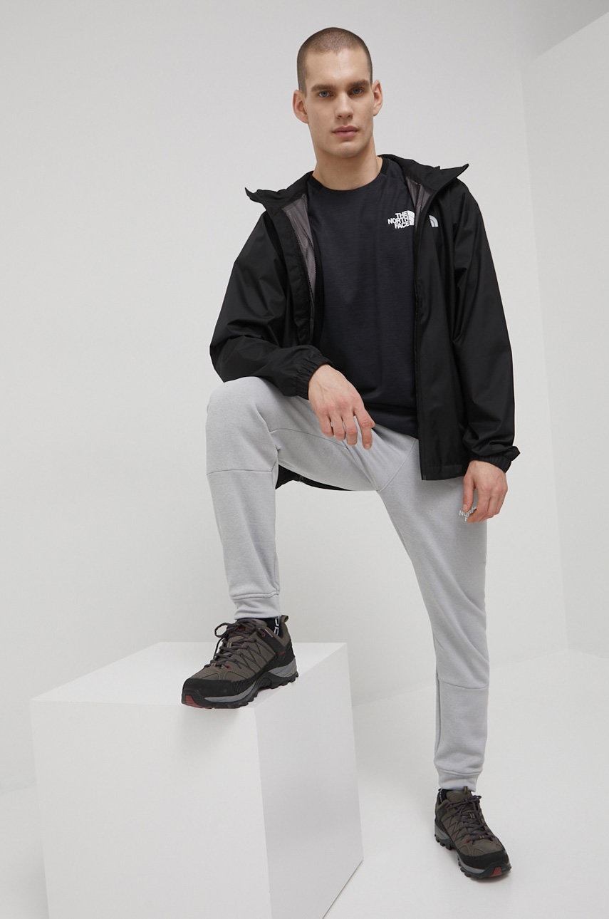 

Спортивна футболка The North Face колір чорний однотонний