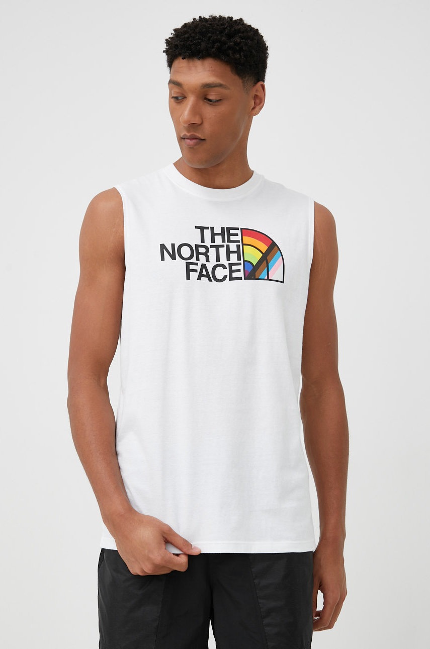 

Хлопковая футболка The North Face Pride цвет белый