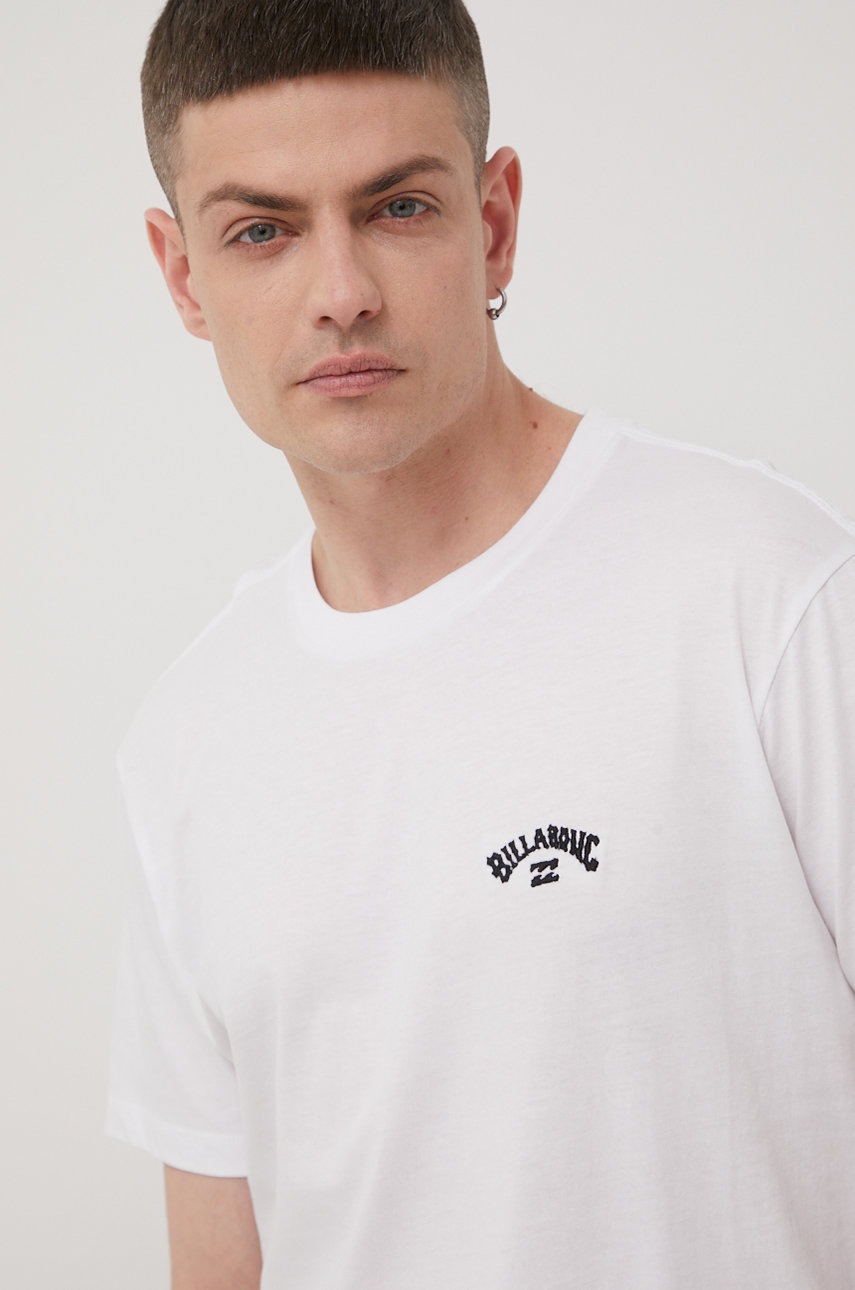 

Бавовняна футболка Billabong колір білий з аплікацією