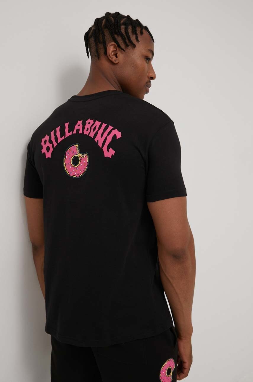 Billabong tricou din bumbac billabong x the simpsons culoarea negru, cu imprimeu
