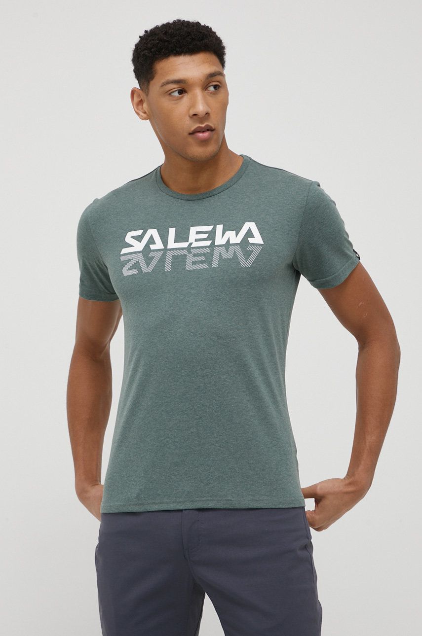 Salewa tricou sport Reflection culoarea verde, cu imprimeu 2023 ❤️ Pret Super answear imagine noua 2022