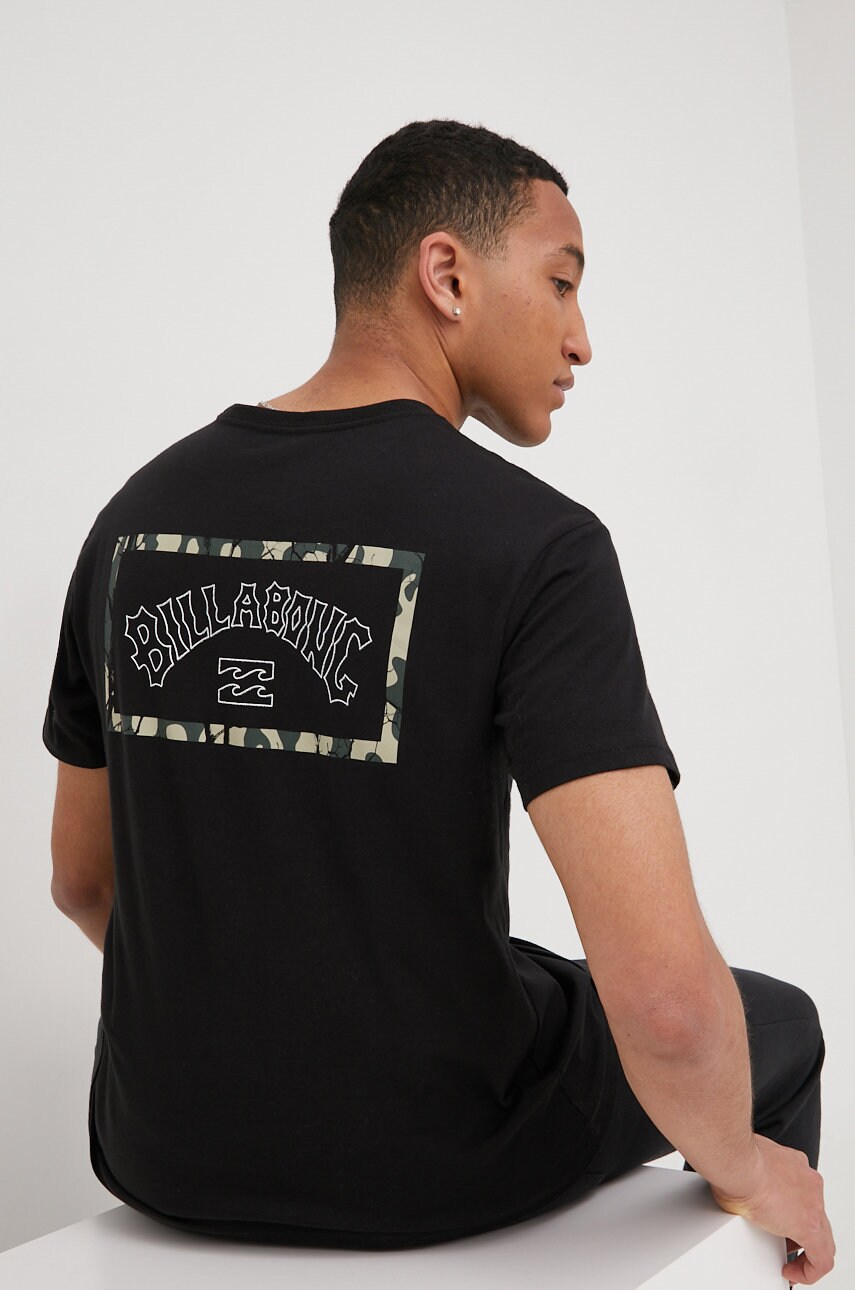 

Хлопковая футболка Billabong цвет чёрный с принтом