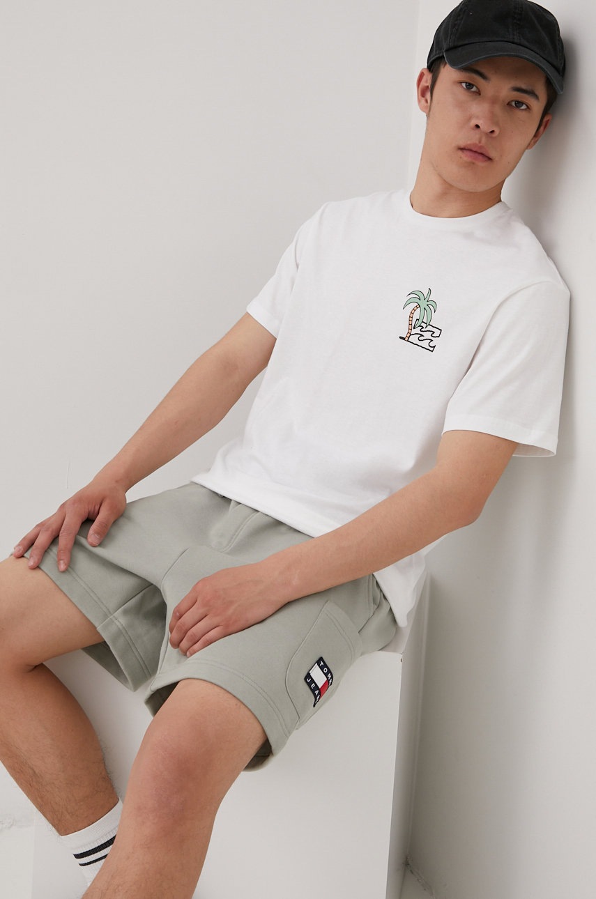 

Бавовняна футболка Billabong Billabong X Boku колір білий з принтом