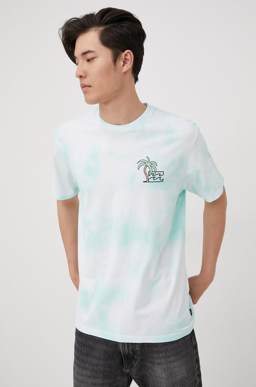 

Хлопковая футболка Billabong Billabong X Boku цвет зелёный с принтом