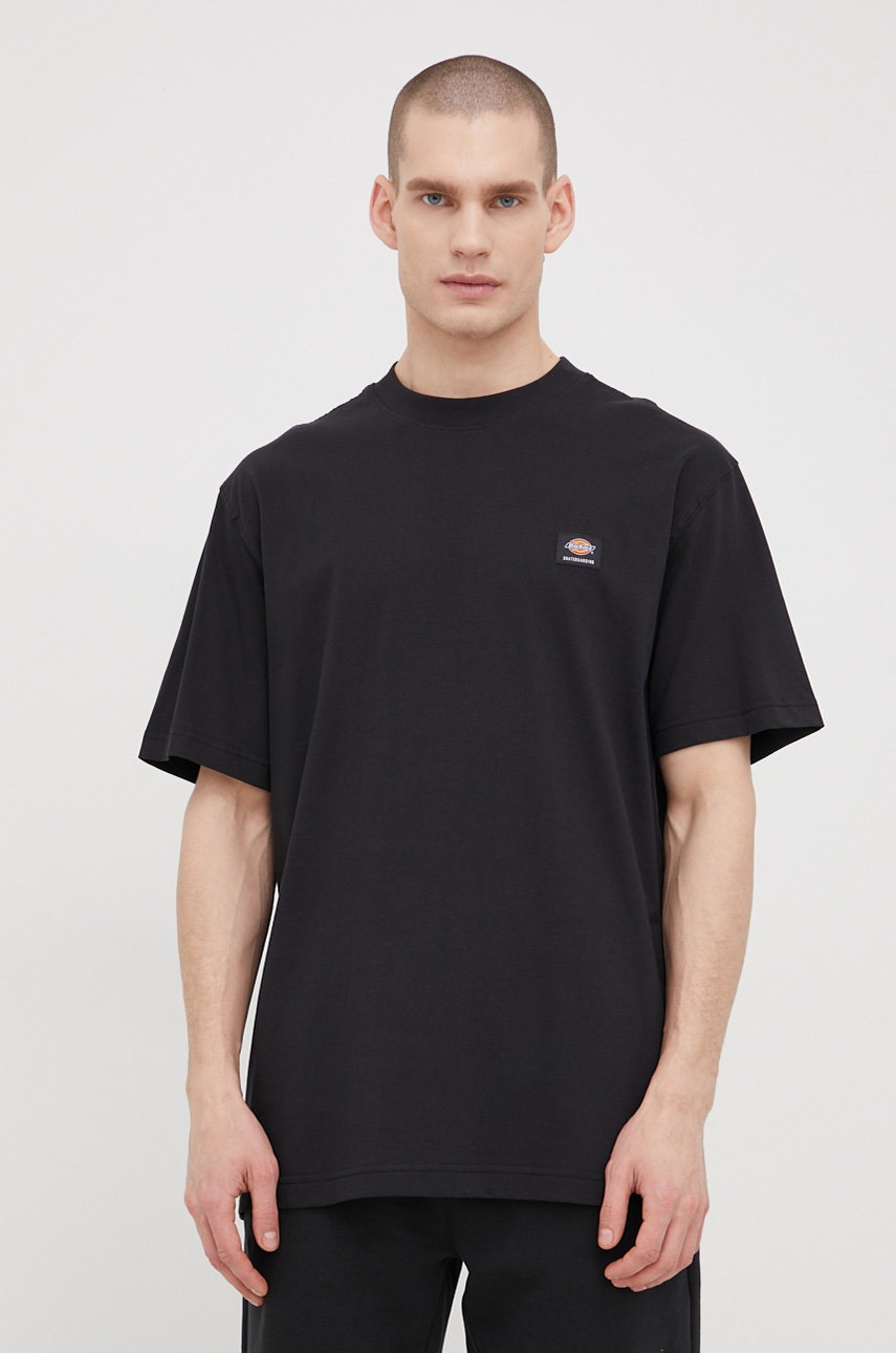 

Памучна тениска Dickies в черно с изчистен дизайн, Черен