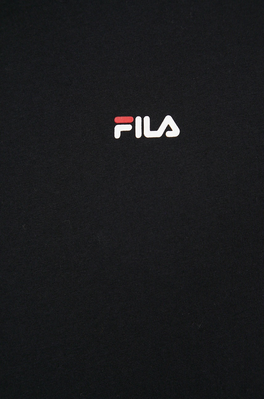 Бавовняна футболка Fila Brod (2-pack) колір чорний однотонна FAM0083 