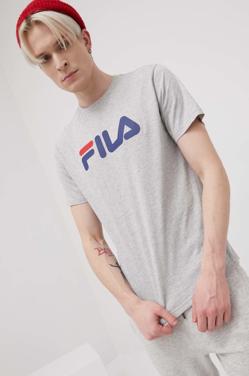 Fila Tricou Din Bumbac Culoarea Gri, Cu Imprimeu