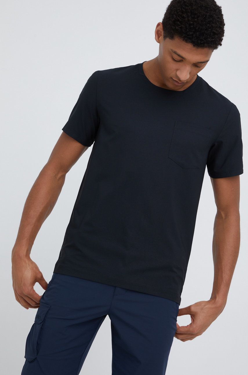 Sportovní tričko Houdini Cover černá barva - černá -  70% Recyklovaný polyester