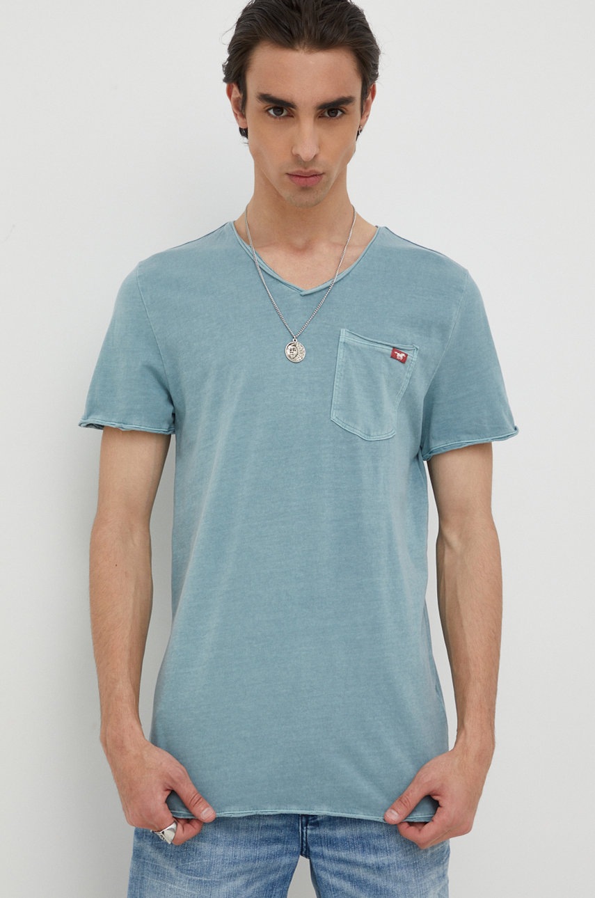Mustang tricou din bumbac neted