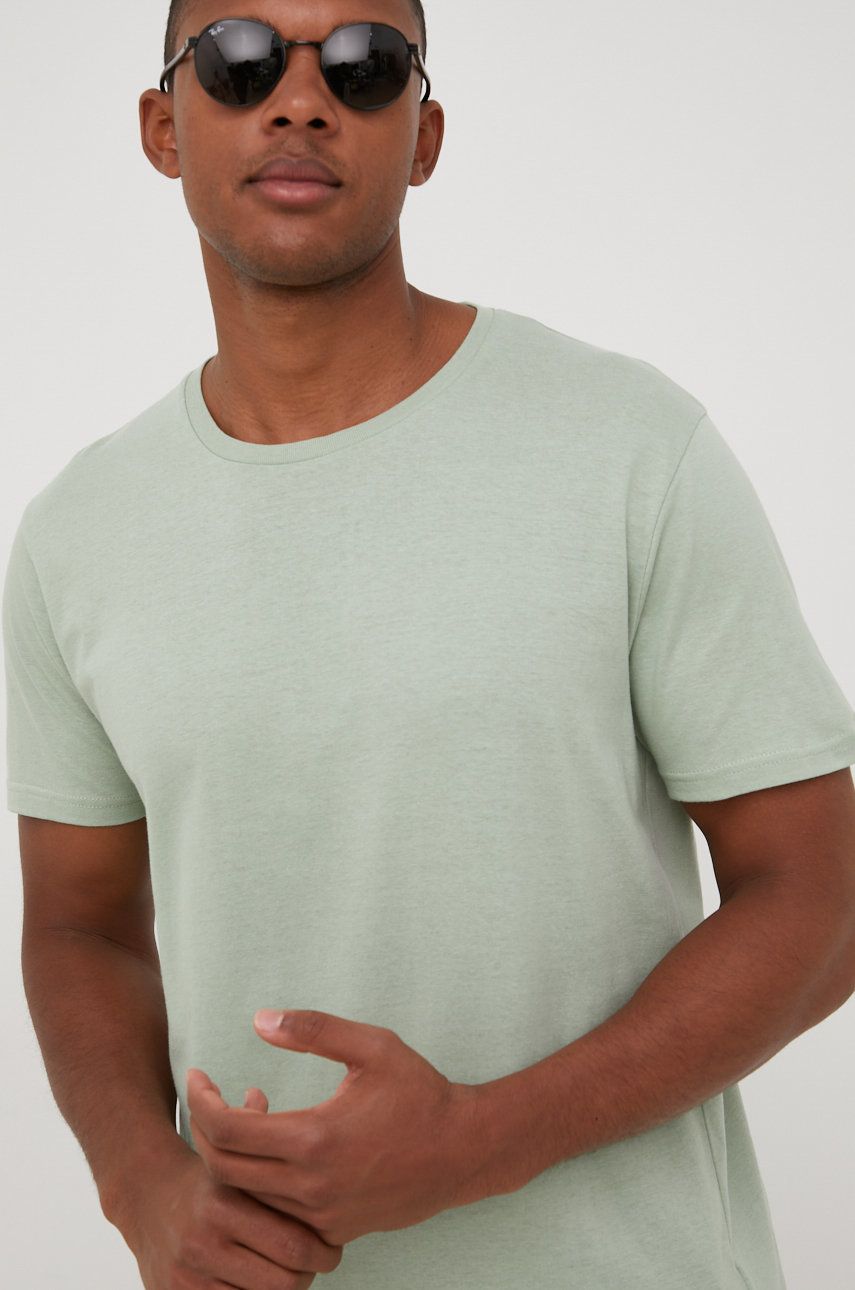 Brave Soul tricou din bumbac culoarea turcoaz, neted answear.ro imagine noua
