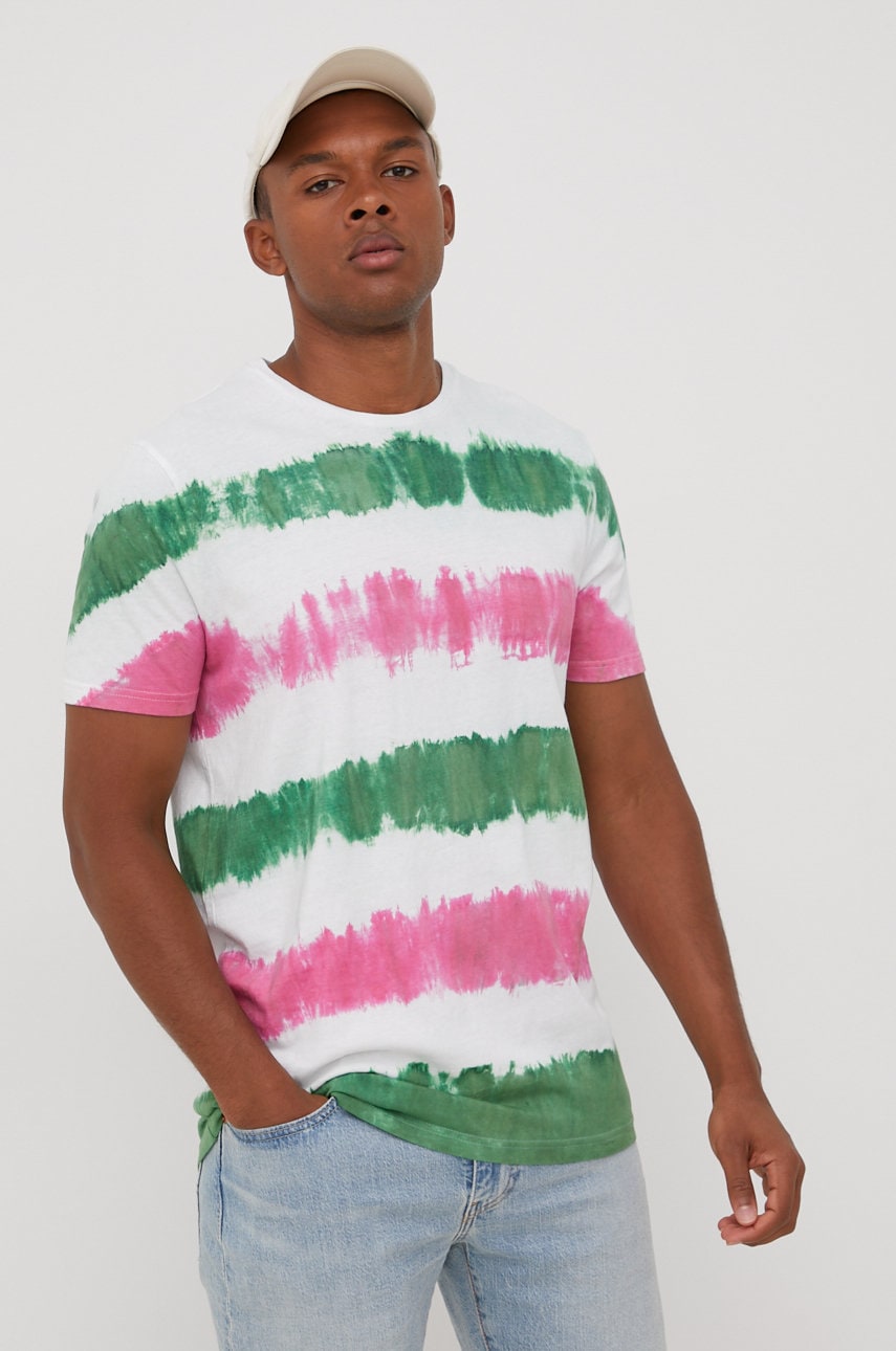 Brave soul tricou din bumbac culoarea alb, modelator