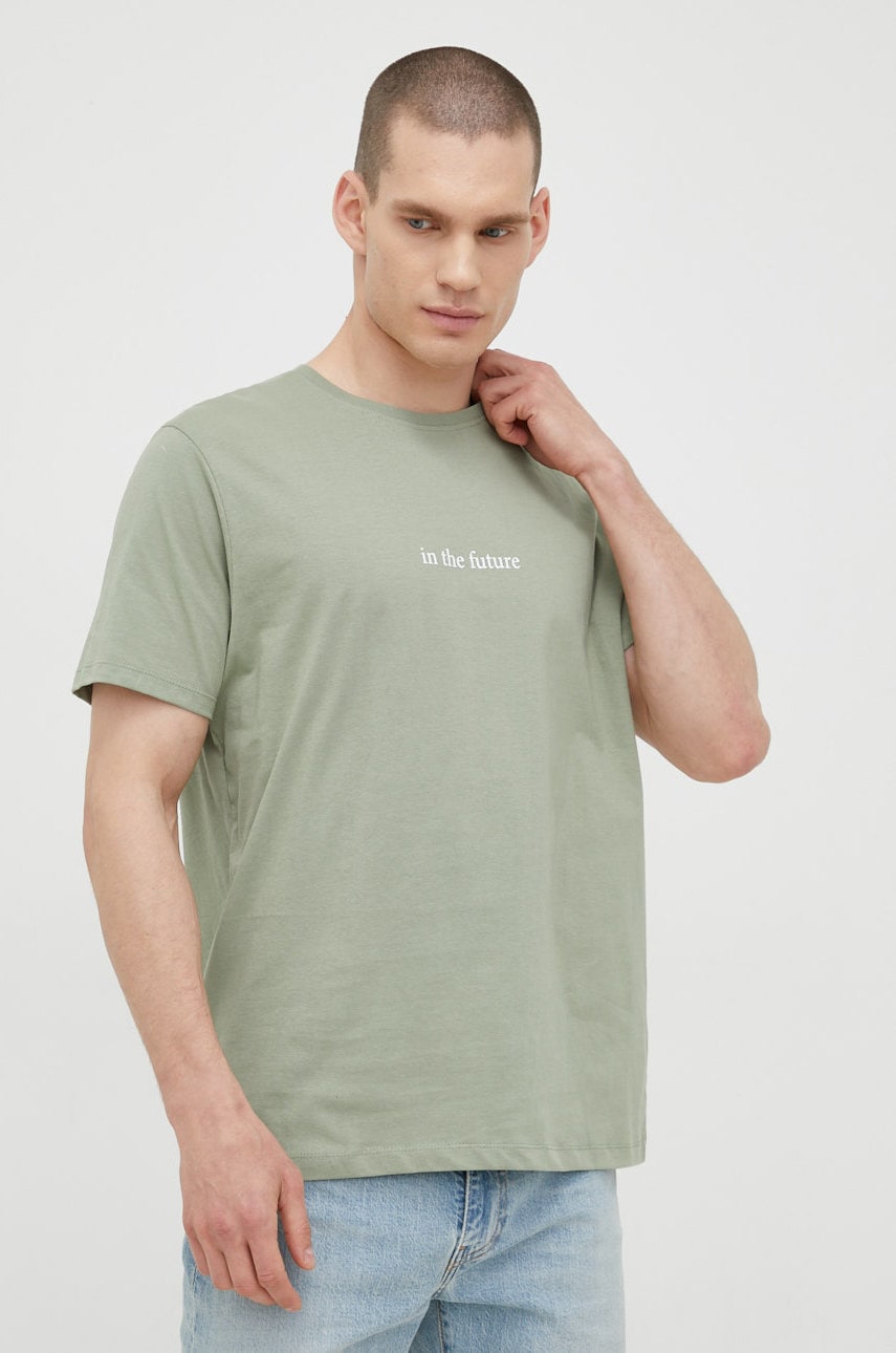 Brave soul tricou din bumbac culoarea verde, cu imprimeu