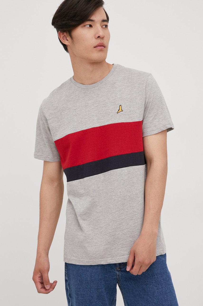Brave soul tricou barbati, culoarea gri, modelator