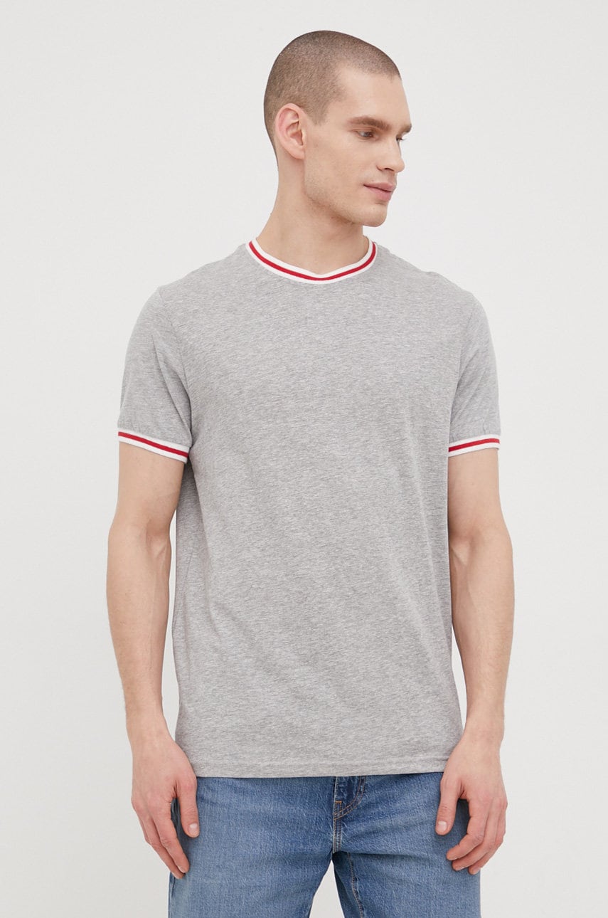 Brave soul tricou din bumbac culoarea gri, melanj