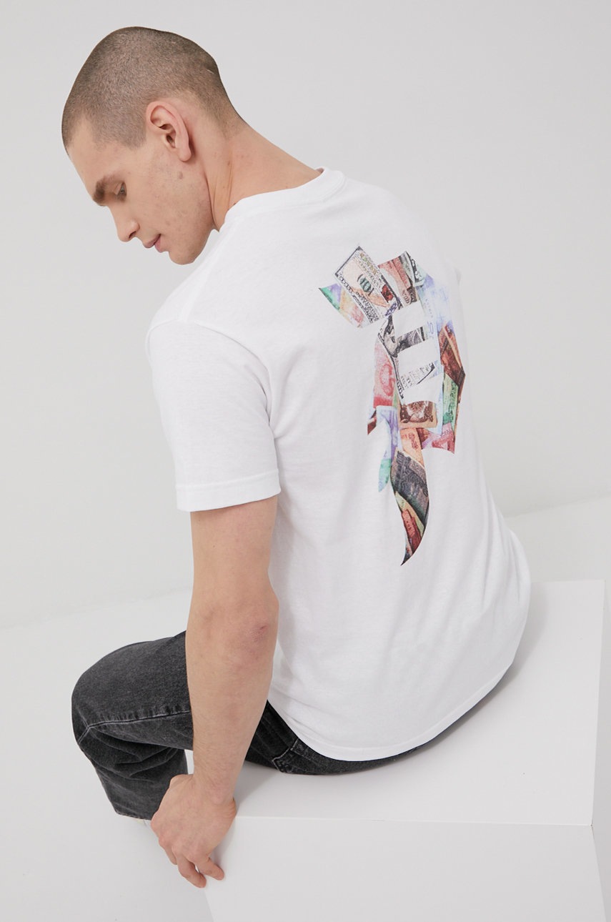 

Памучна тениска Primitive в бяло с принт, Бял