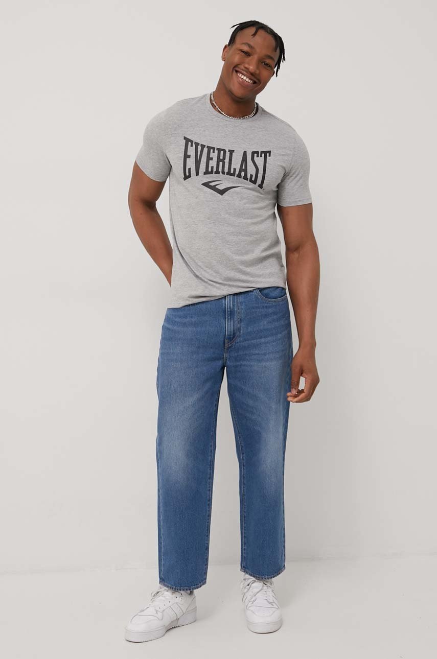 

Футболка Everlast чоловічий колір сірий меланж