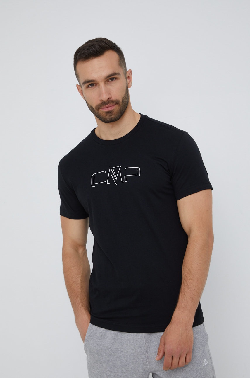 Cmp tricou din bumbac culoarea negru, cu imprimeu