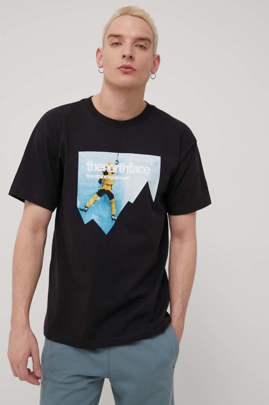 The north face tricou din bumbac culoarea negru, cu imprimeu