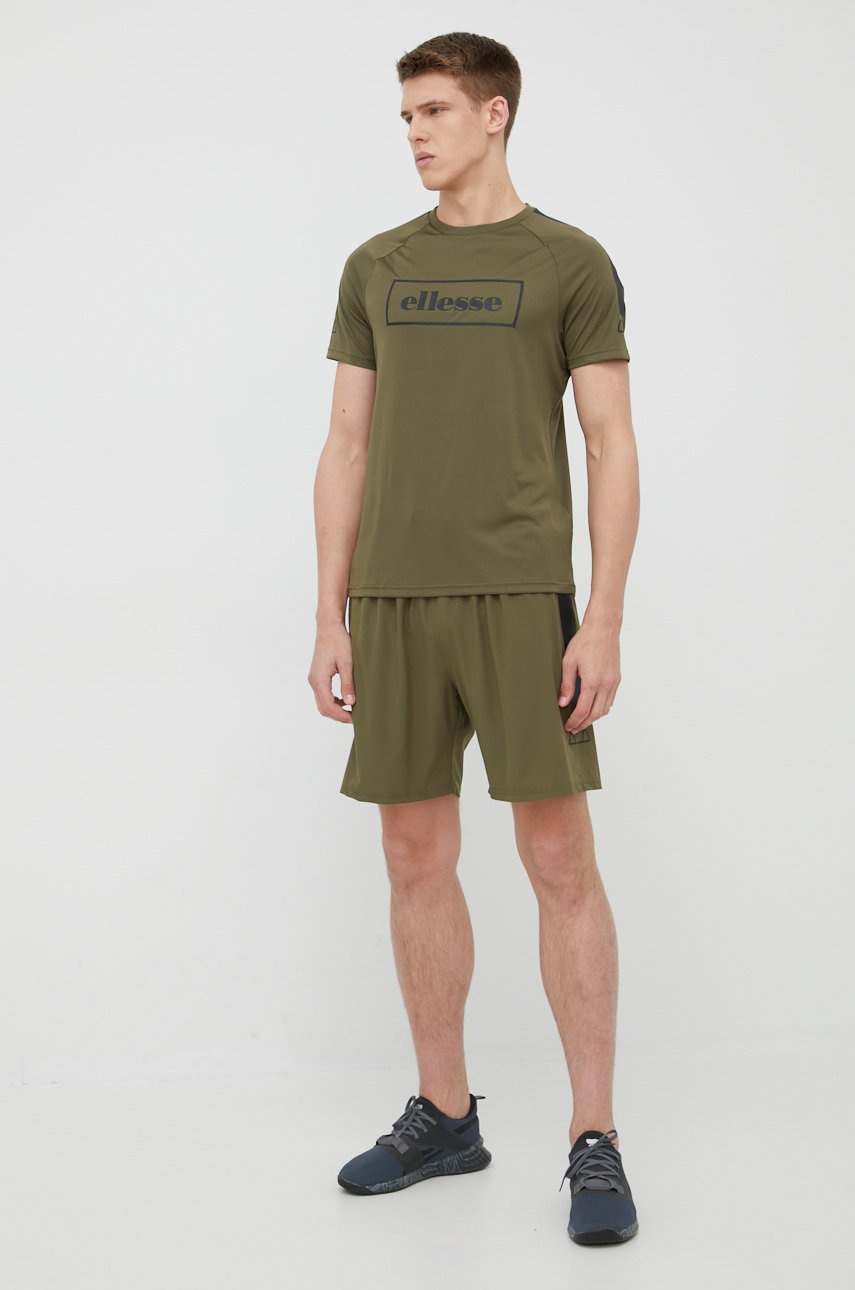 

Футболка Ellesse мужской цвет зелёный с принтом