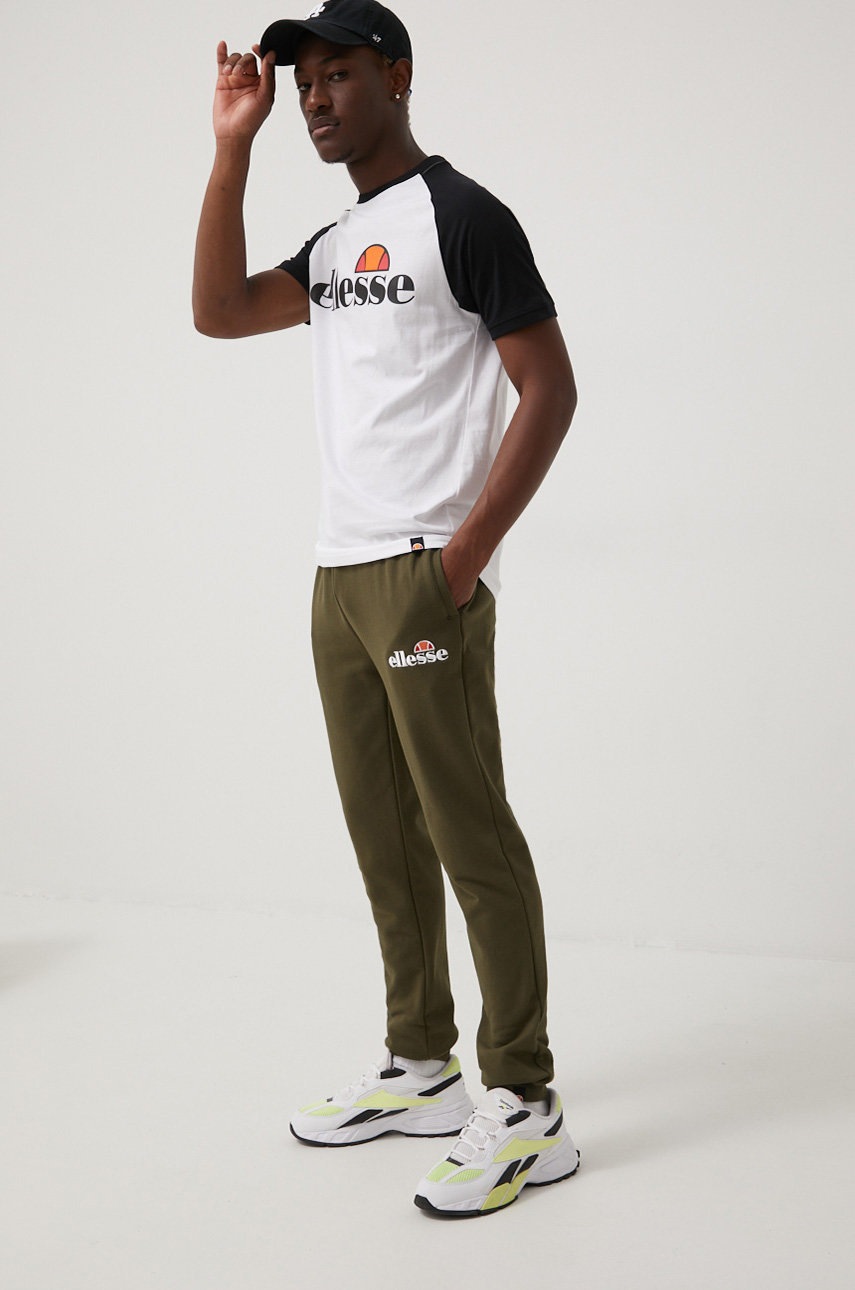 

Хлопковая футболка Ellesse цвет белый с принтом
