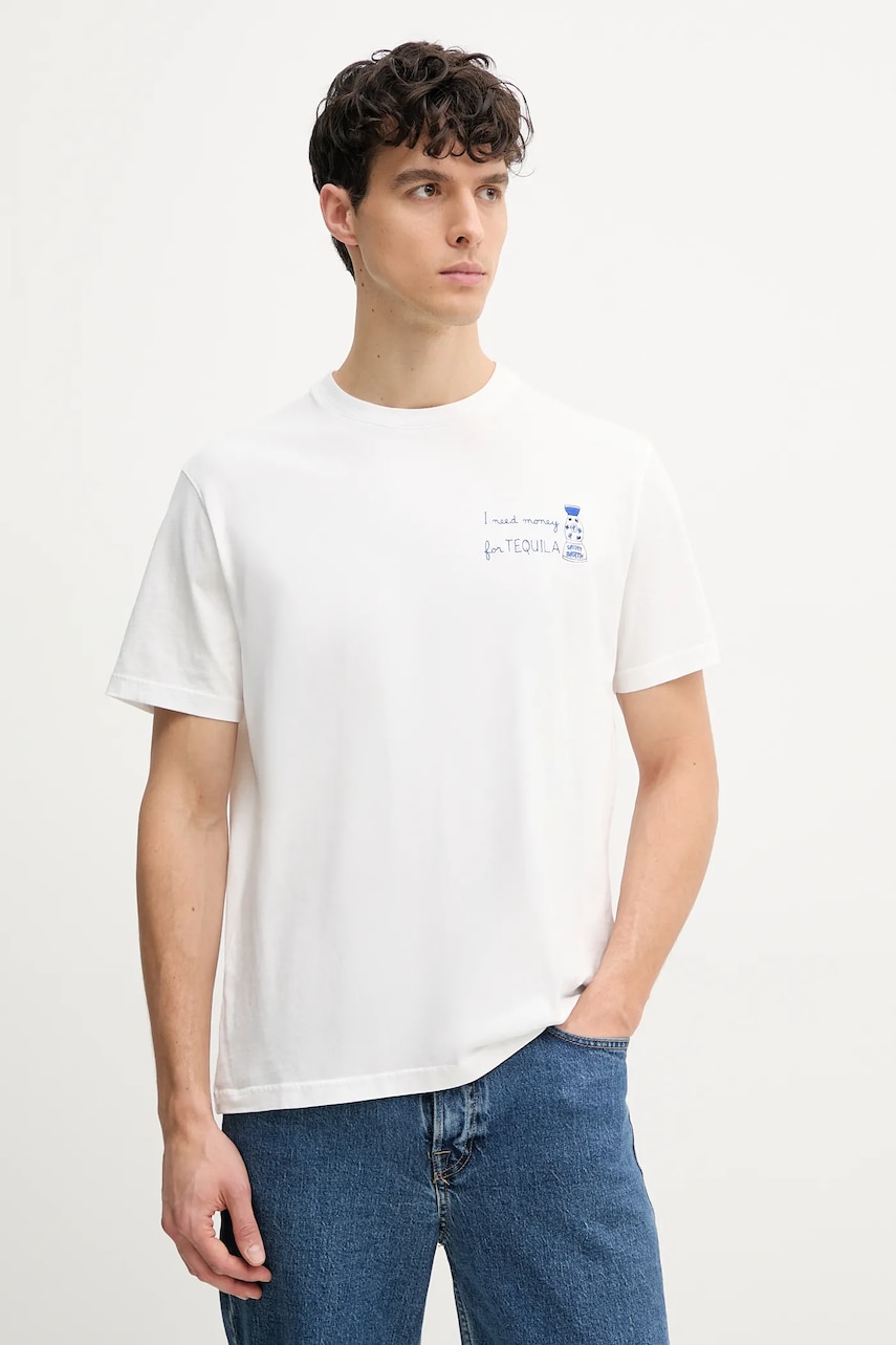 MC2 Saint Barth tricou din bumbac culoarea alb, cu imprimeu MC2 Saint Barth tricou din bumbac culoarea alb, cu imprimeu