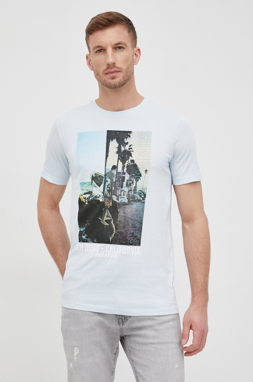 Lindbergh tricou din bumbac cu imprimeu
