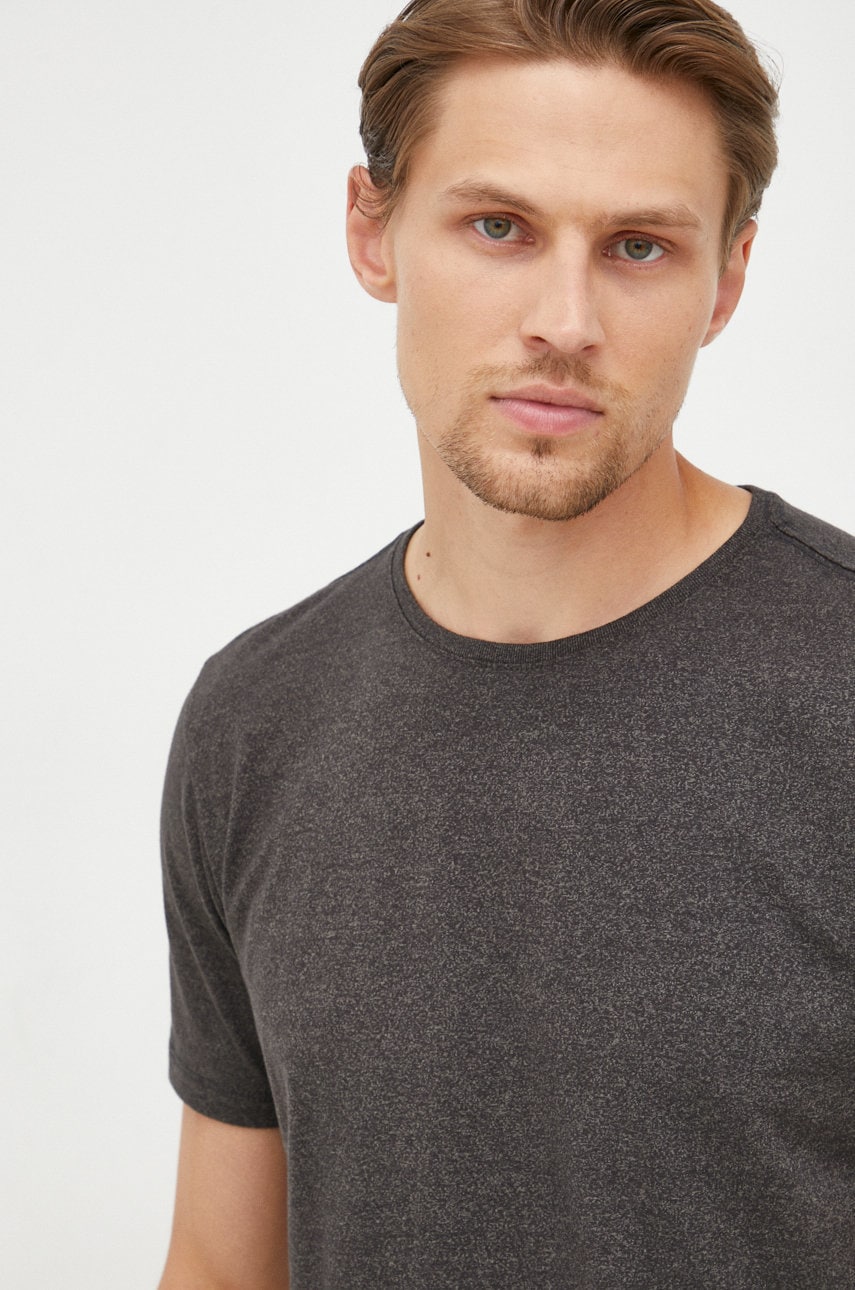 Lindbergh tricou barbati, culoarea negru, melanj Lindbergh tricou barbati, culoarea negru, melanj