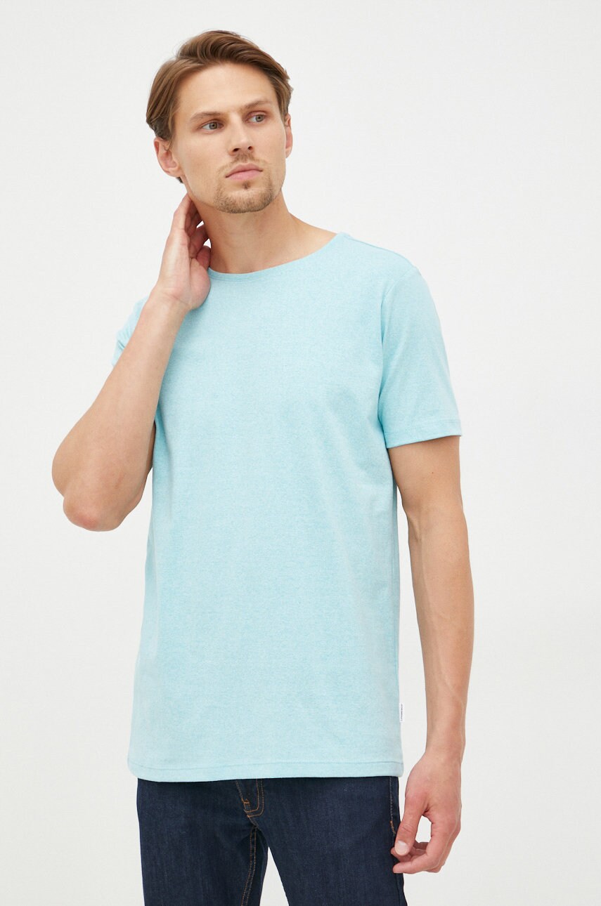 Lindbergh tricou barbati, culoarea turcoaz, neted