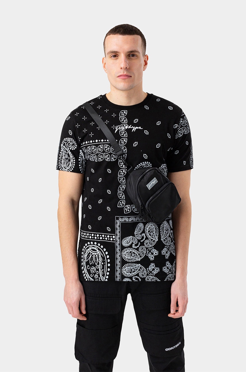 Hype tricou din bumbac culoarea negru, modelator
