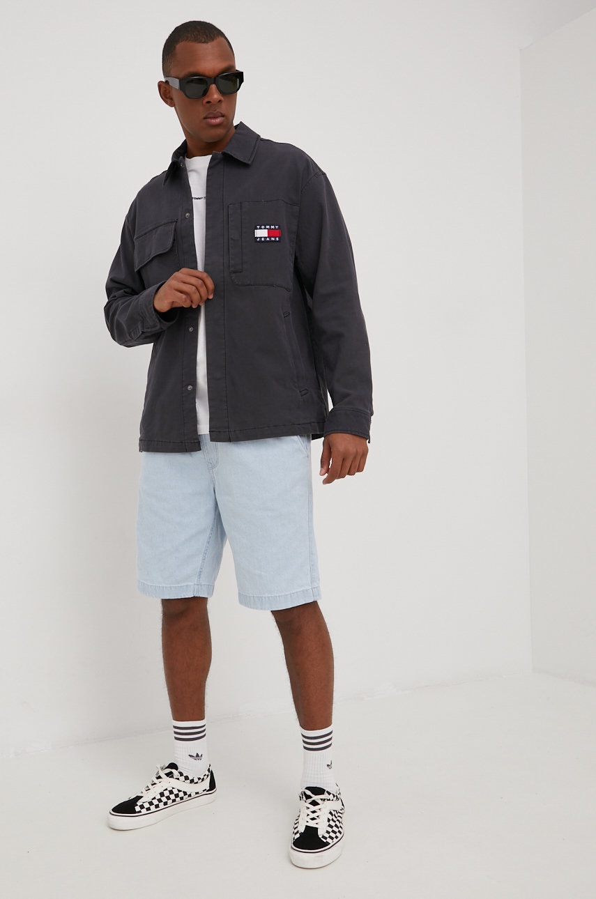 

Хлопковая футболка Tommy Jeans цвет белый с аппликацией