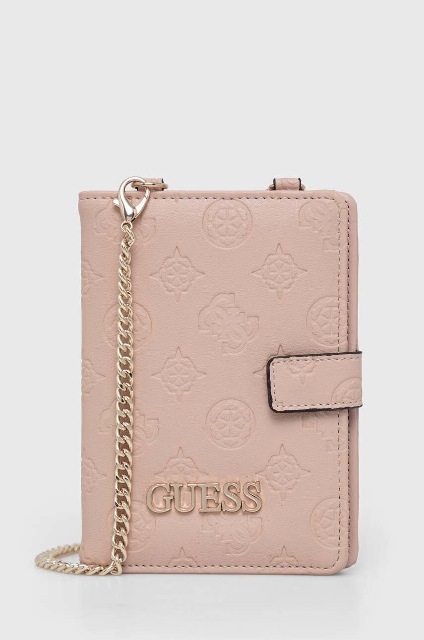 

Обкладинка на паспорт Guess колір рожевий