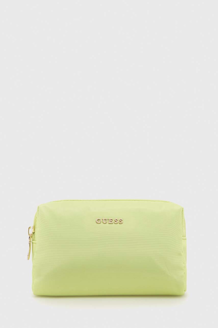 

Козметична чанта Guess в жълто, Жълт