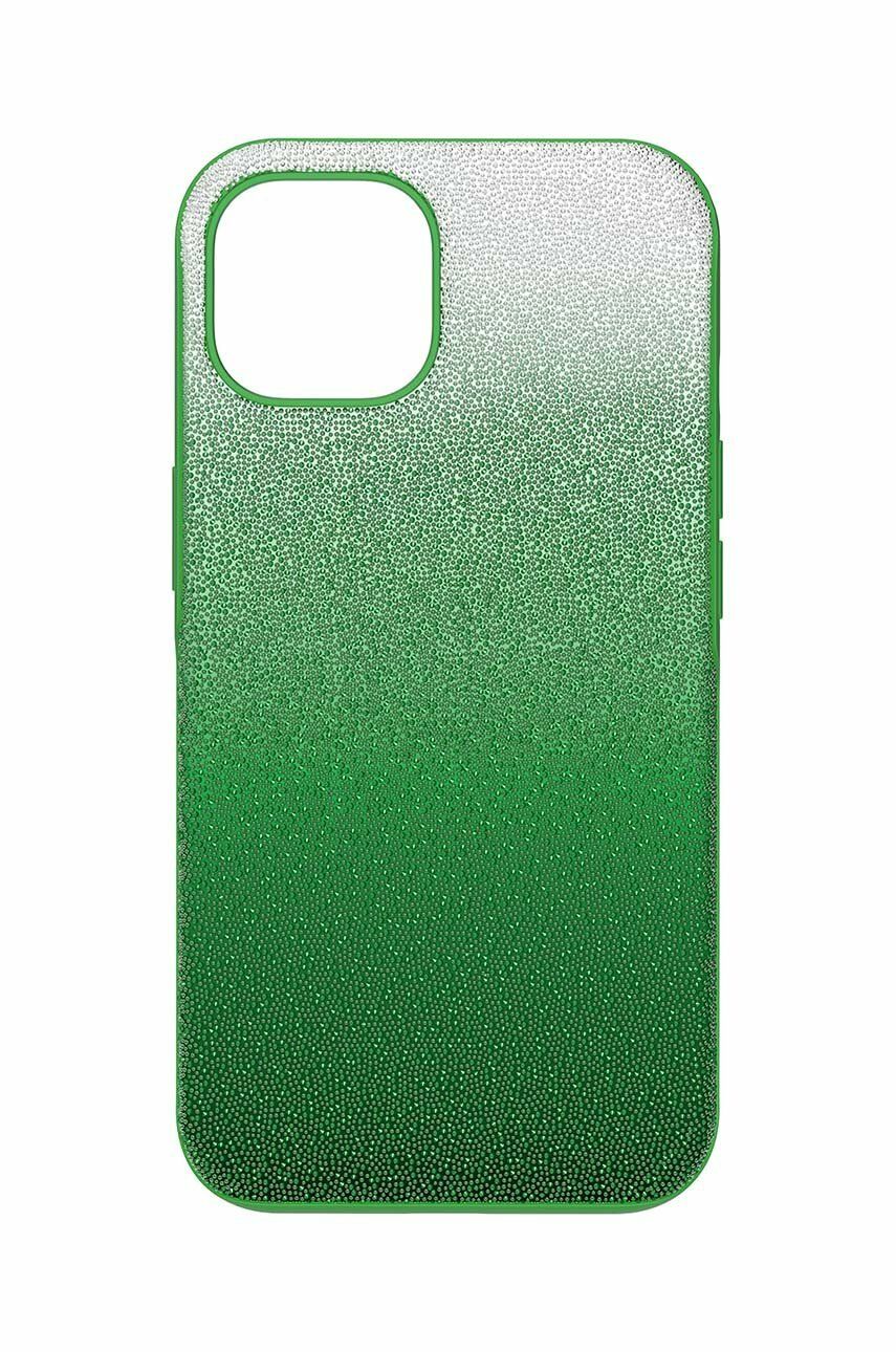 Obal na telefon Swarovski IPhone 14 zelená barva - zelená -  Umělá hmota