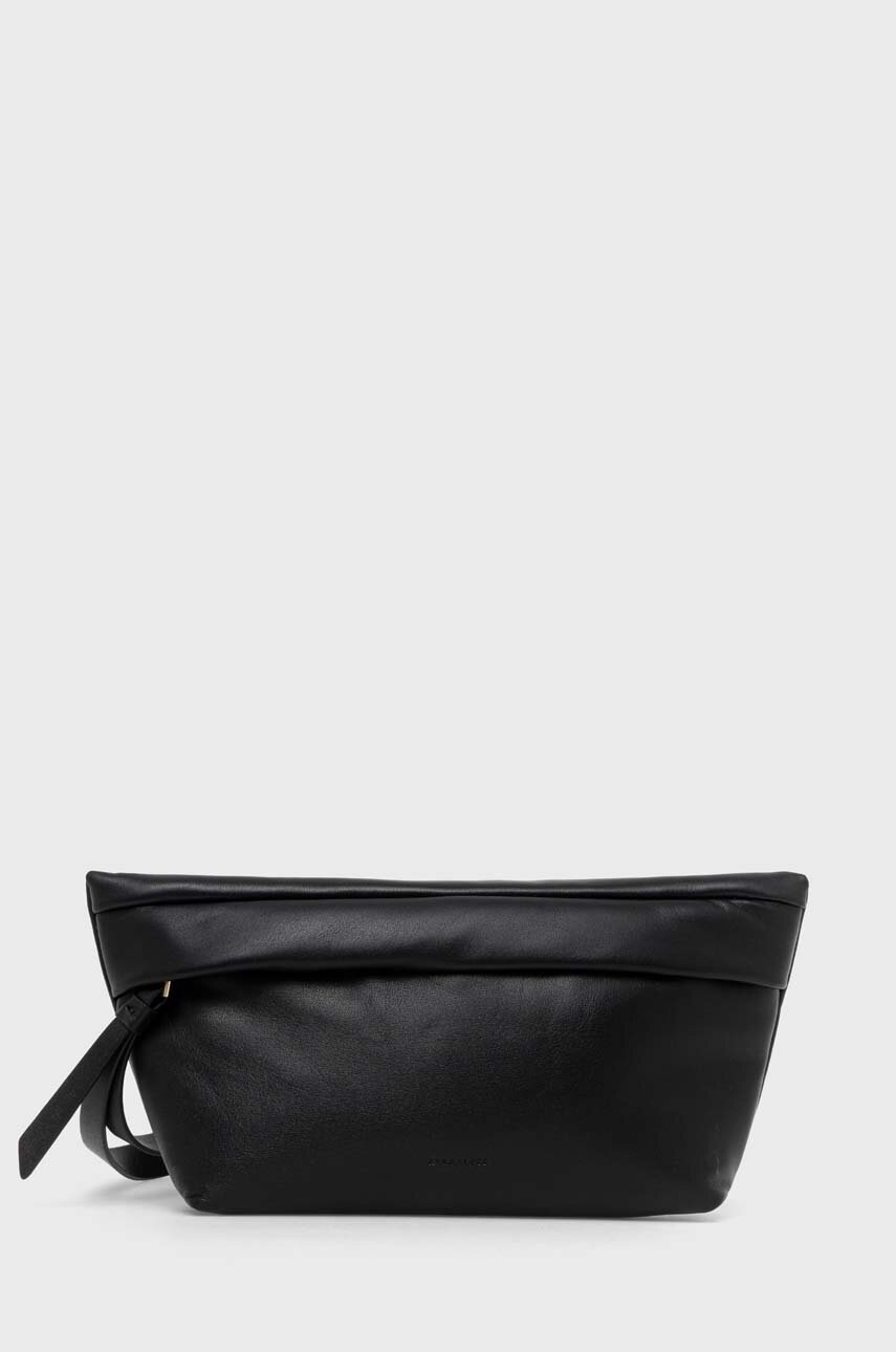 

Кожена козметична чанта AllSaints Paloma в черно, Черен
