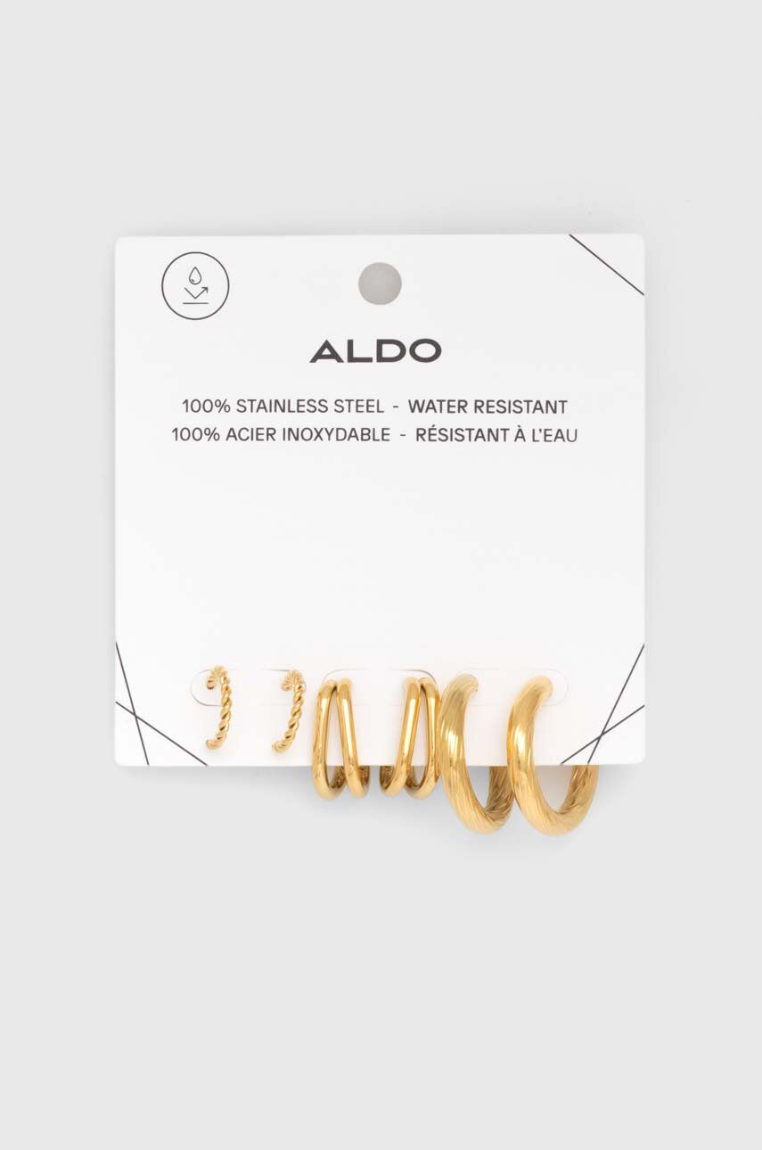 Náušnice Aldo LEGOENAD 3-pack LEGOENAD.710 - zlatá -  100 % Nerezová ocel