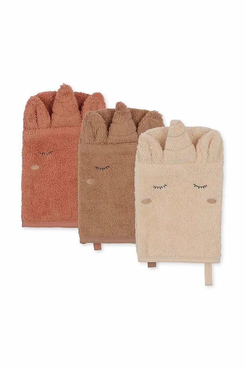 Dětský ručník Konges Sløjd 3-pack - oranžová -  100 % Organická bavlna