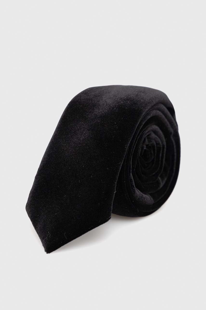 HUGO krawat kolor czarny