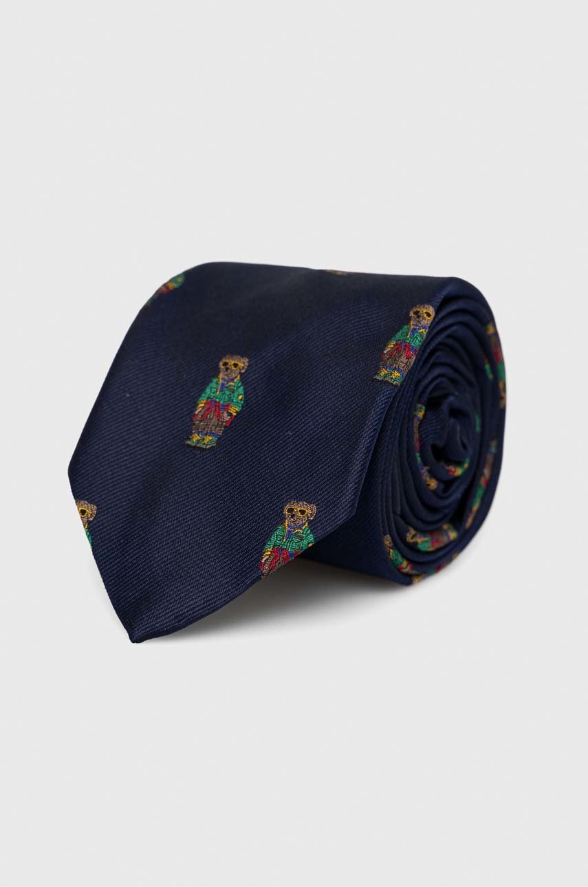 

Копринена вратовръзка Polo Ralph Lauren в тъмносиньо, Тъмносин
