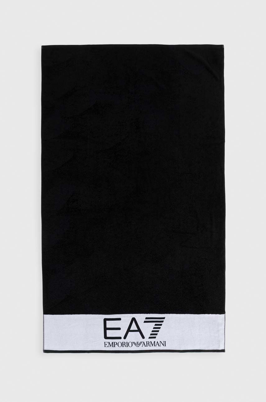 EA7 Emporio Armani prosop culoarea negru