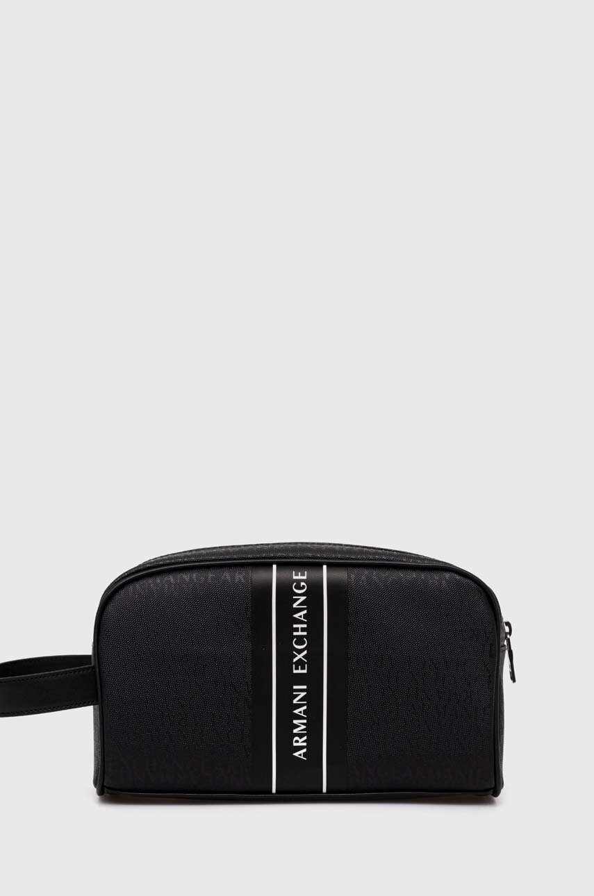 

Козметична чанта Armani Exchange в черно, Черен